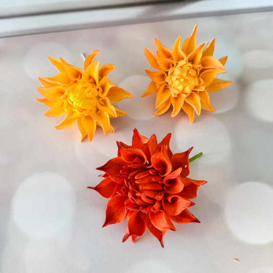 Golden Yellow Dahlia Sugar Flower