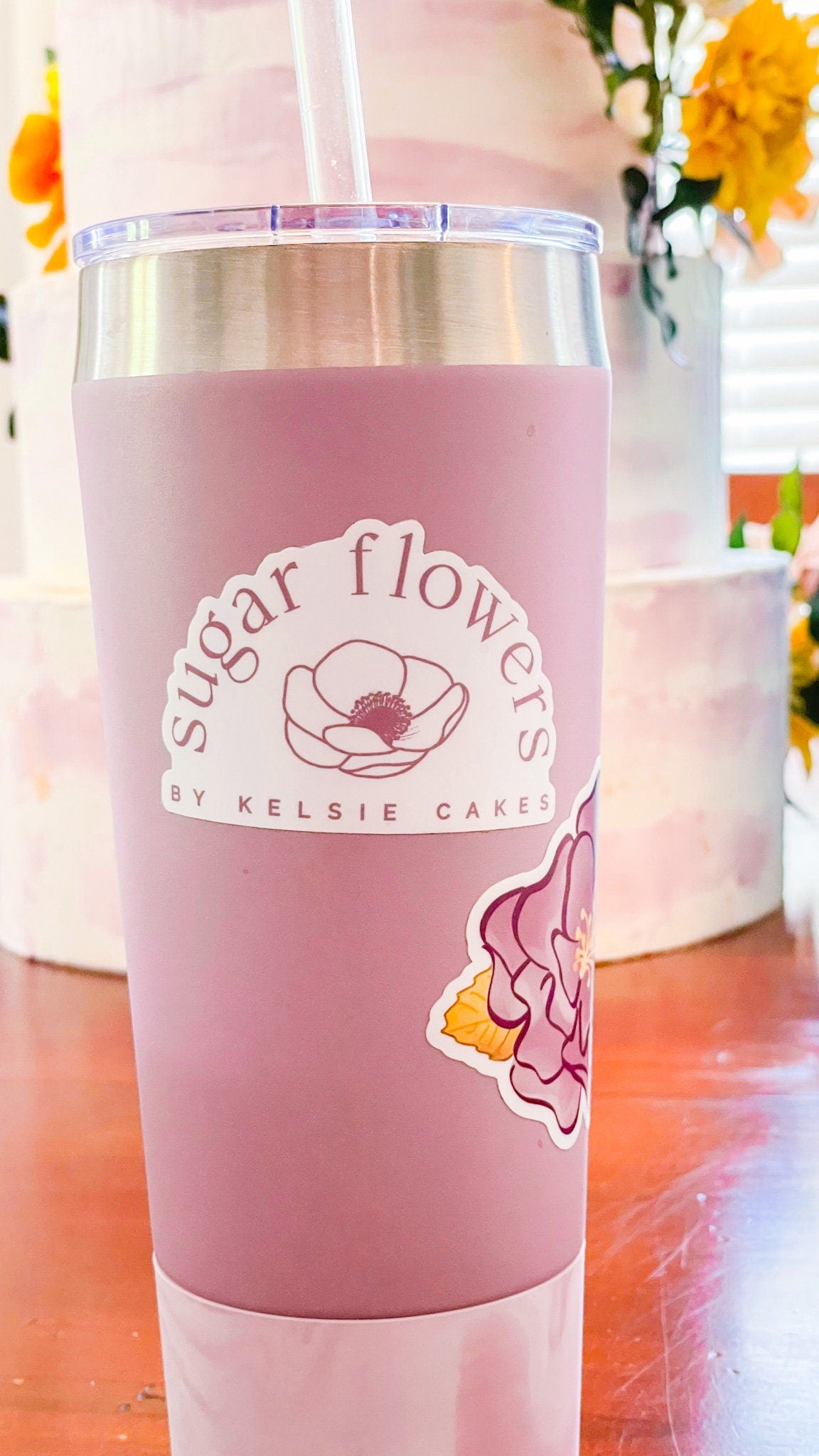 Sugar Flowers by Kelsie Cakes Logo Sticker