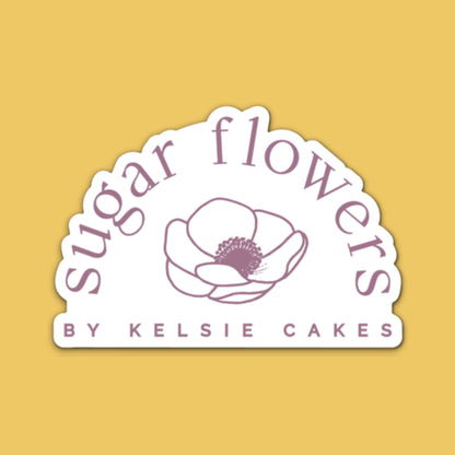 Sugar Flowers by Kelsie Cakes Logo Sticker