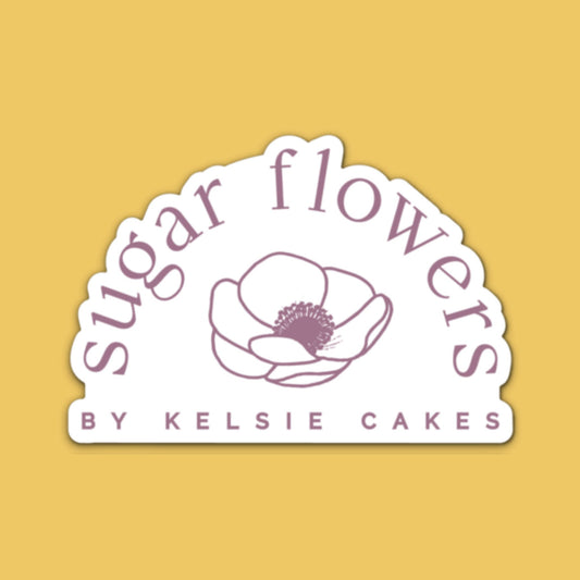 Sugar Flowers by Kelsie Cakes Logo Sticker