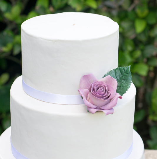 Dark Green Gumpaste Rose Leaves (Set of 3)