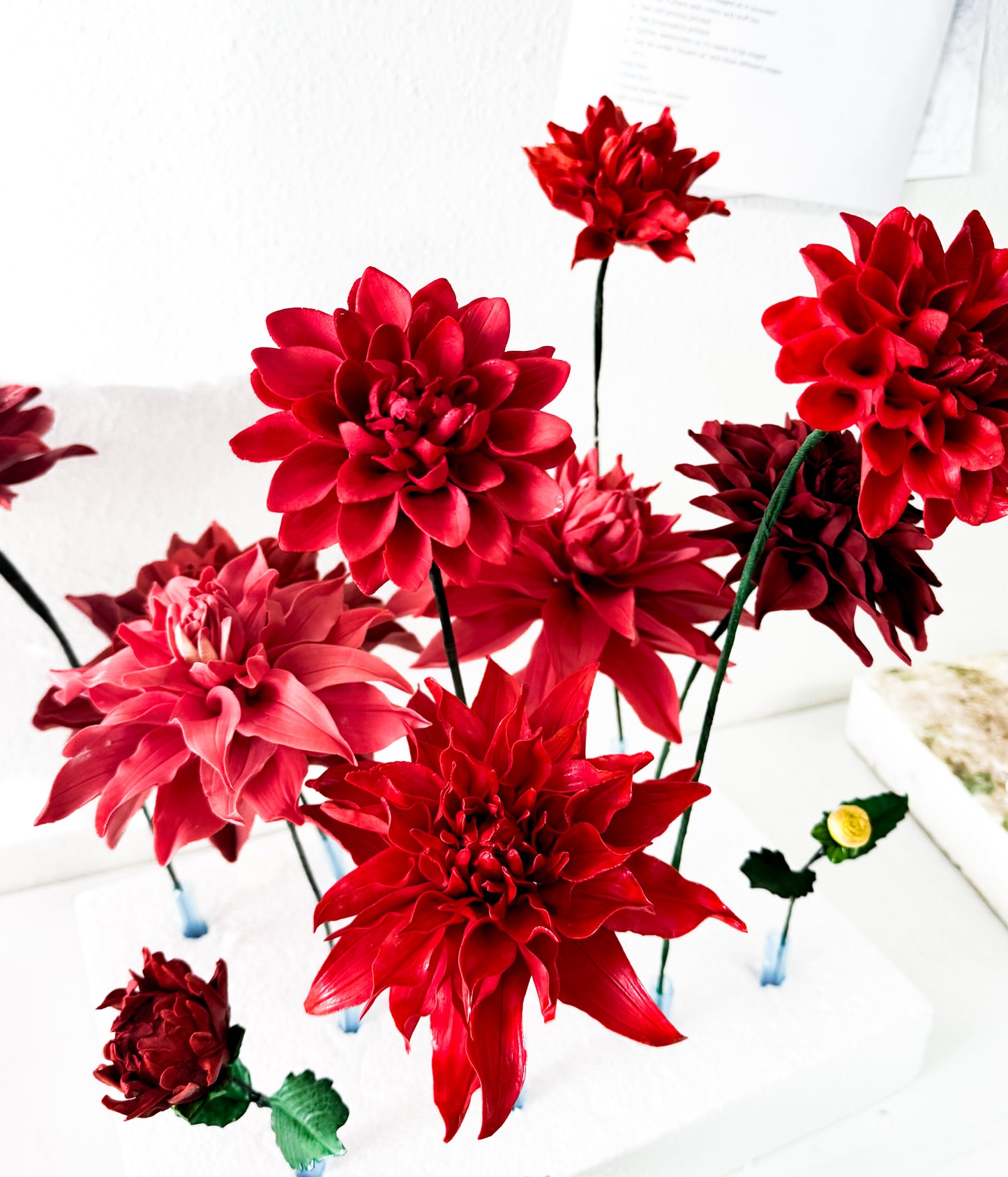 Large Red Dahlia Sugar Flower