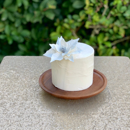 White and Silver Poinsettia Sugar Flower