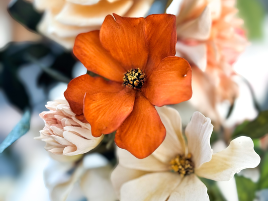 Burnt Orange Cosmos Sugar Flower