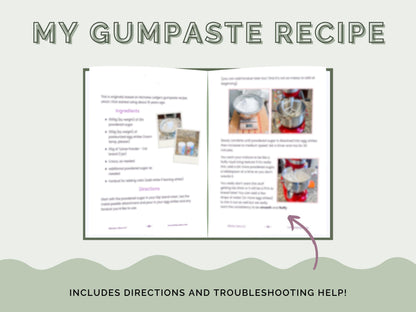 Gumpaste Recipe eBook - Instant Download PDF Recipe and Guide for Creating Sugar Flower Paste