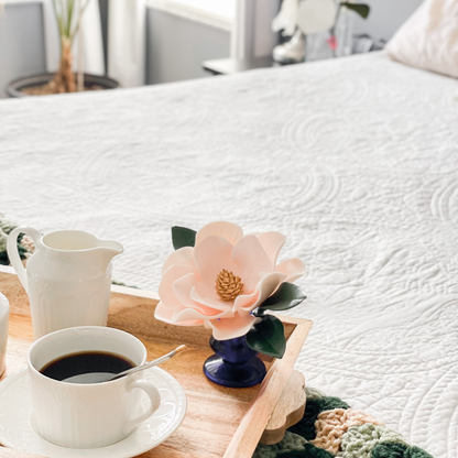 Blush and Gold Magnolia Sugar Flower