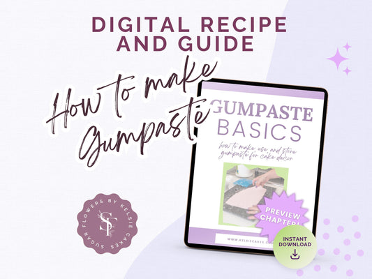 Gumpaste Recipe eBook - Instant Download PDF Recipe and Guide for Creating Sugar Flower Paste