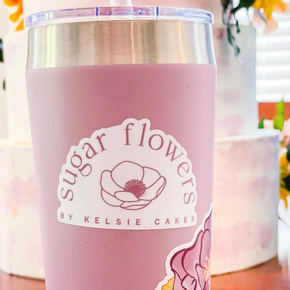 Sugar Flowers by Kelsie Cakes Logo Sticker
