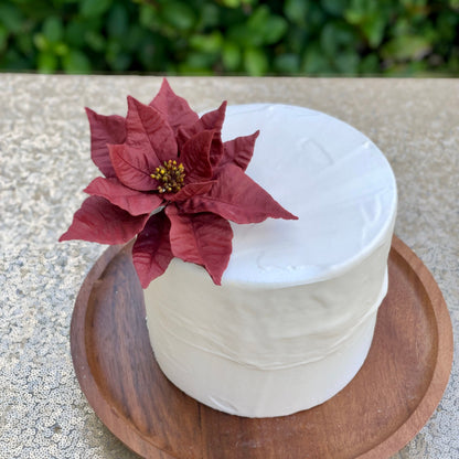 Burgundy Poinsettia Sugar Flower